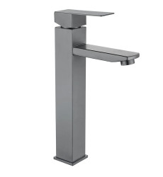 Смеситель для умывальника высокий MIXXUS KUB-001-HIGH GRAPHITE из нержавеющей стали SUS304 (Цвет графит) (MI6094)