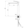 Смеситель для умывальника высокий MIXXUS PREMIUM MONE 001 HIGH NUT BLACK (Цвет черный) (MI6775)