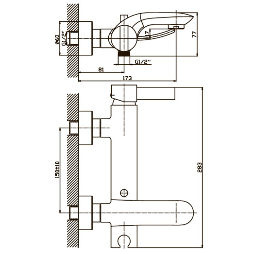 Смеситель для ванны Haiba Alaska 009 (HB0015)