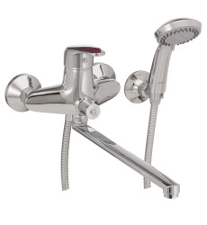 Змішувач для ванни Haiba Magic 006 з червоною ручкою (HB0693)