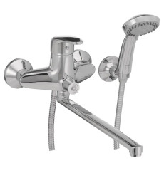 Змішувач для ванни Haiba Magic 006 з чорною ручкою (HB0674)