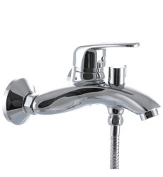 Смеситель для ванны Haiba Magic 009 с черной ручкой (HB0696)