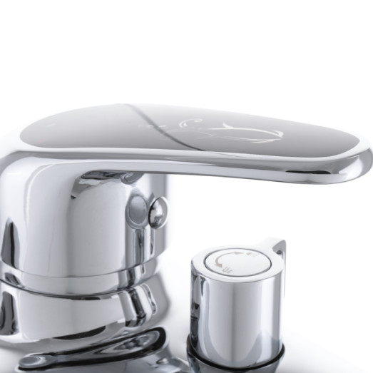 Смеситель для ванны Haiba Magic 009 с черной ручкой (HB0696)