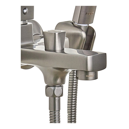 Смеситель для ванной комнаты Haiba Kubus 009 Euro Graphite (HB4007)