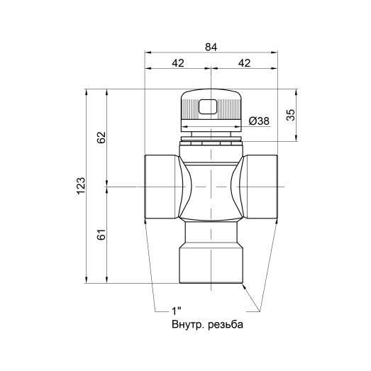 Смеситель термостатический Icma 1" №149 (90149AF05)