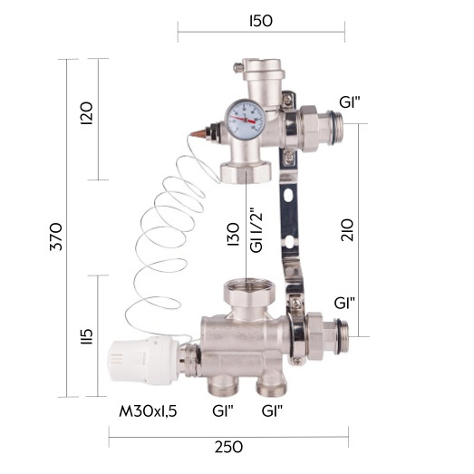 Змішувальна група Thermo Alliance Standart 1" (SF007W25)