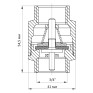 Клапан обратный 3/4" Koer KR.171 (KR0128)