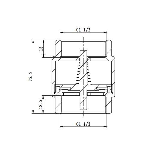 Зворотній клапан SD Forte 1 1/2" SF240W40
