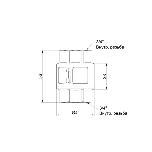 Зворотний клапан SD Forte 3/4" SF240NW20